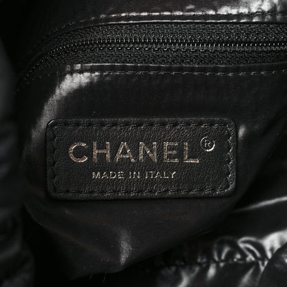 Chanel Wool Calfskin Embroidered Paris Hamburg Drawstring Backpack Black 5 of 8