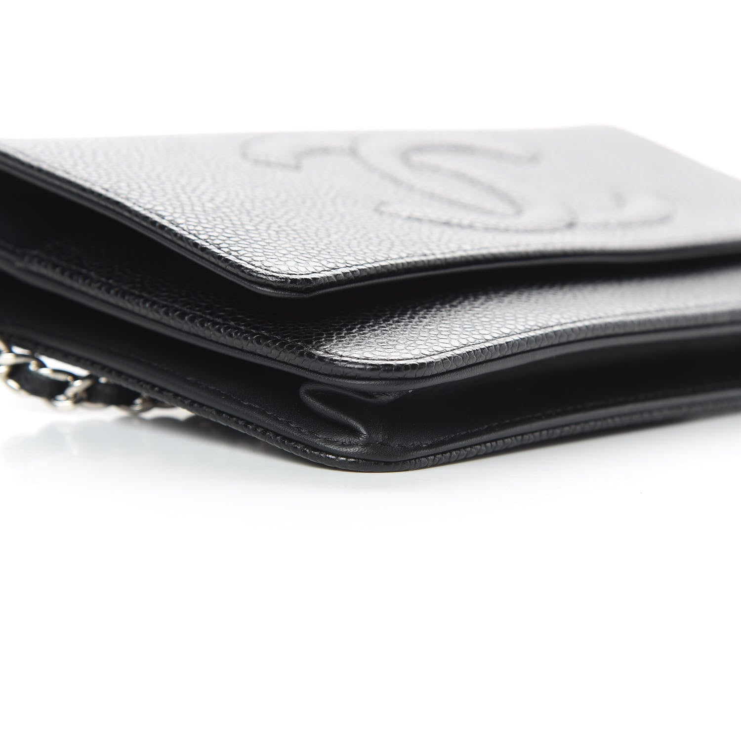 Chanel Caviar Timeless CC Wallet On Chain WOC Black 10 of 13