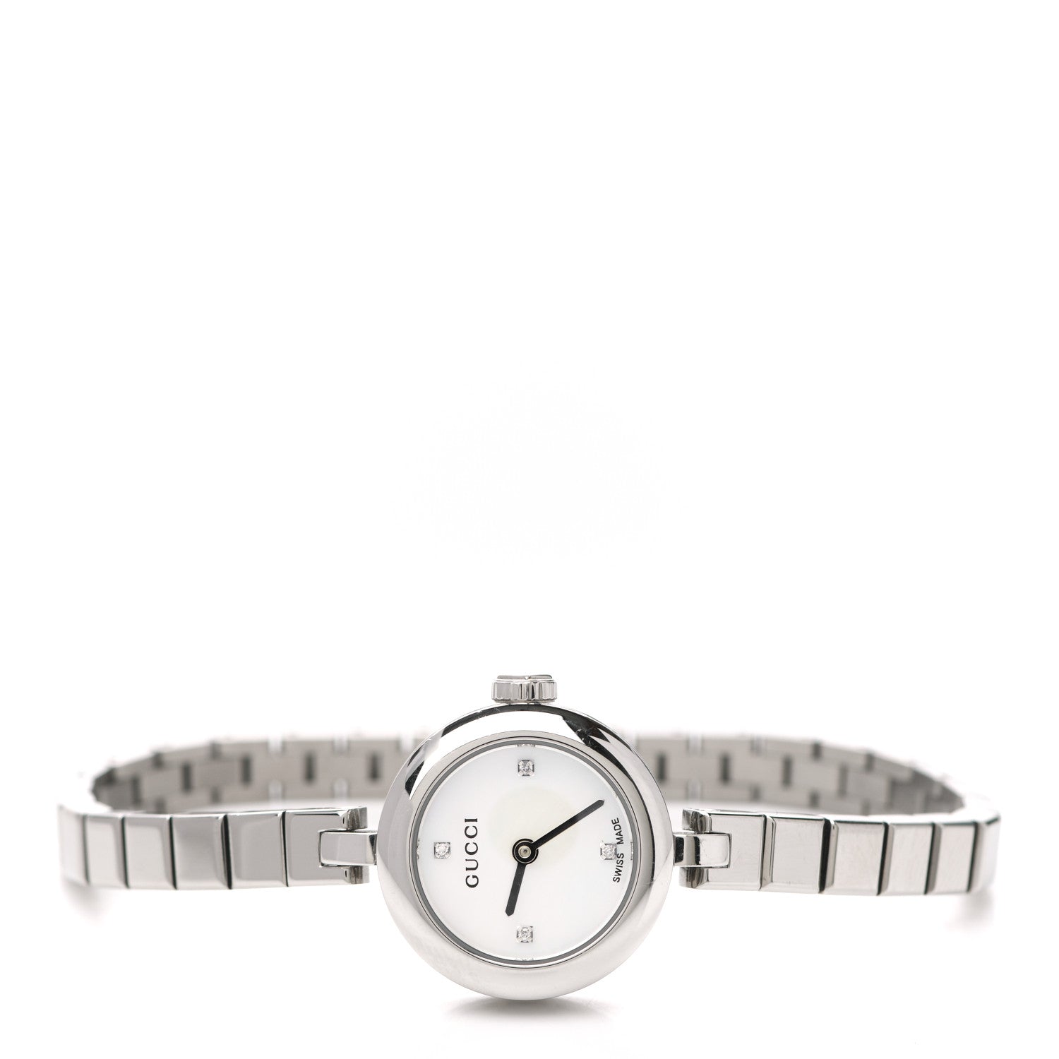 Gucci Stainless Steel Diamond Mother of Pearl 22mm Diamantissima Quartz Watch 2 of 5