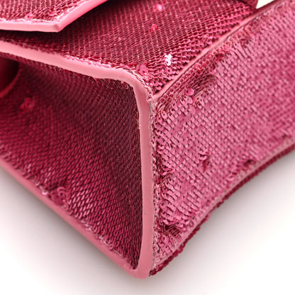 Balenciaga Sequin Hourglass Top Handle Bag XS Pink 9 of 10
