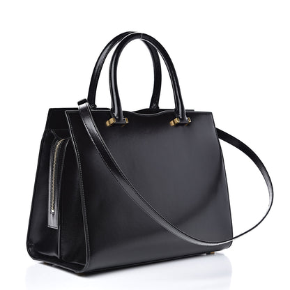 Saint Laurent Shiny Calfskin Medium Uptown Tote Black 3 of 10