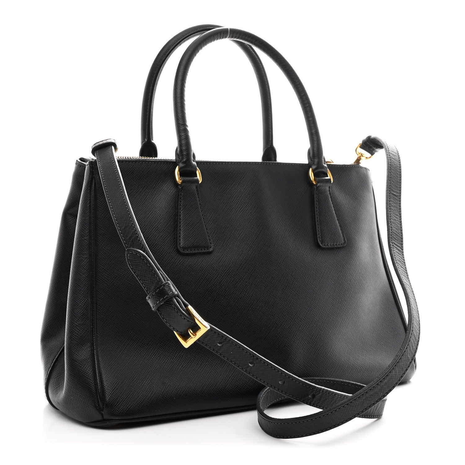 Prada Saffiano Medium Galleria Double Zip Tote Black 3 of 12