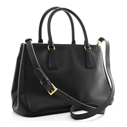 Prada Saffiano Medium Galleria Double Zip Tote Black 3 of 12