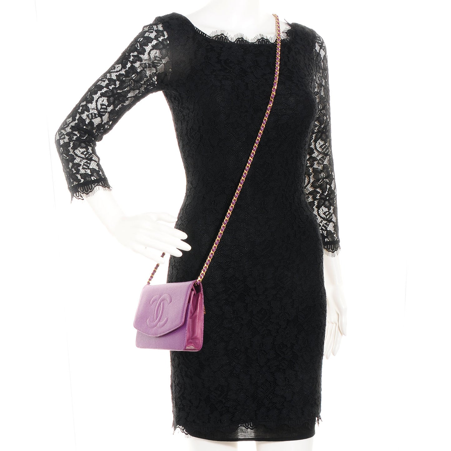Caviar Timeless Wallet on Chain WOC Purple