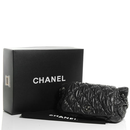 Chanel Calfskin Bubble Quilt Accordion Flap Black 5 of 8