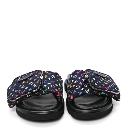 Louis Vuitton LV X TM Monogram Multicolor Pool Pillow Flat Comfort Mule 38 Black 3 of 9