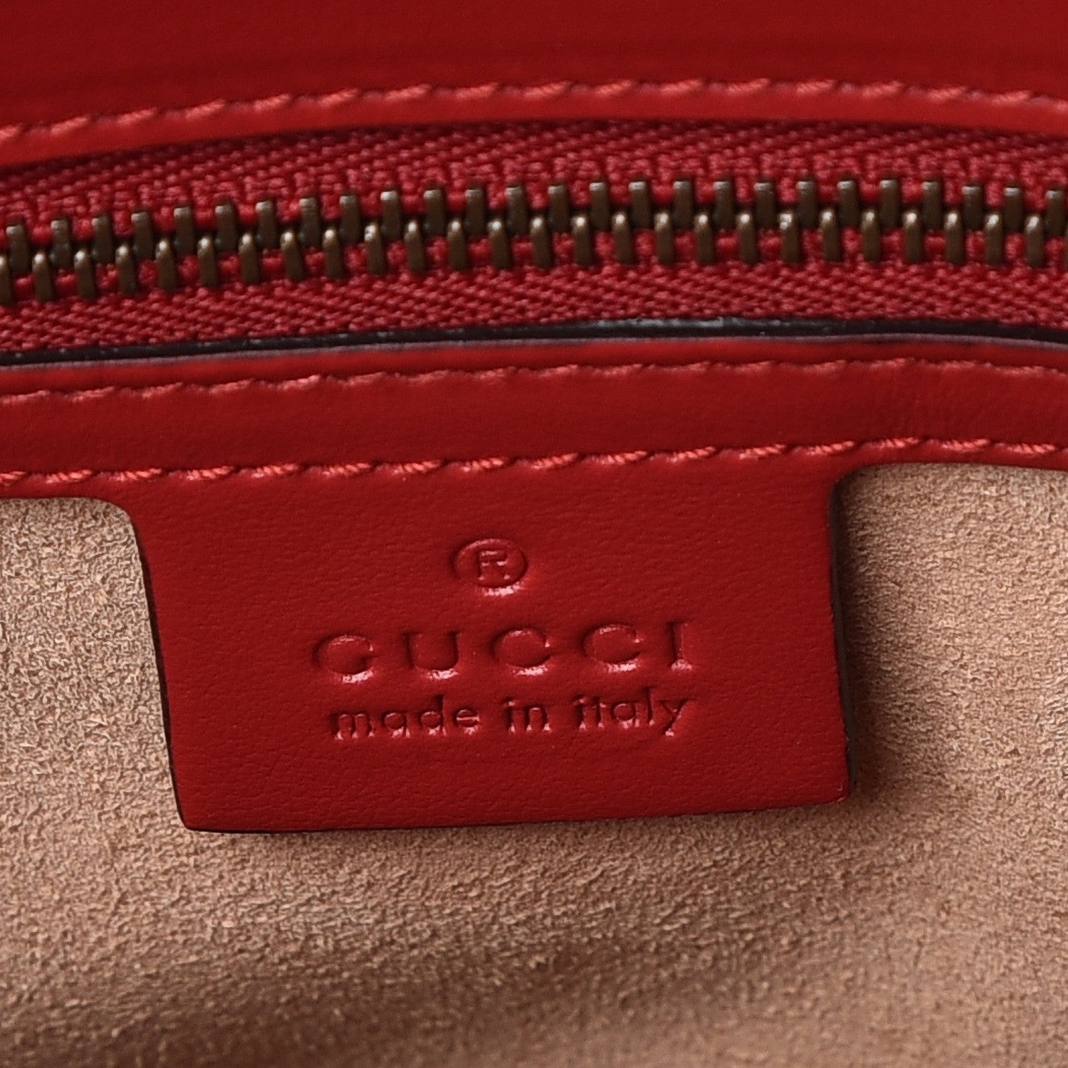 Gucci Calfskin Matelasse Large GG Marmont Shoulder Bag Hibiscus Red 8 of 9