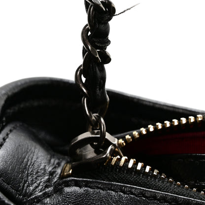 Chanel Aged Calfskin Quilted Small Gabrielle Logo Hobo Black 11 of 11