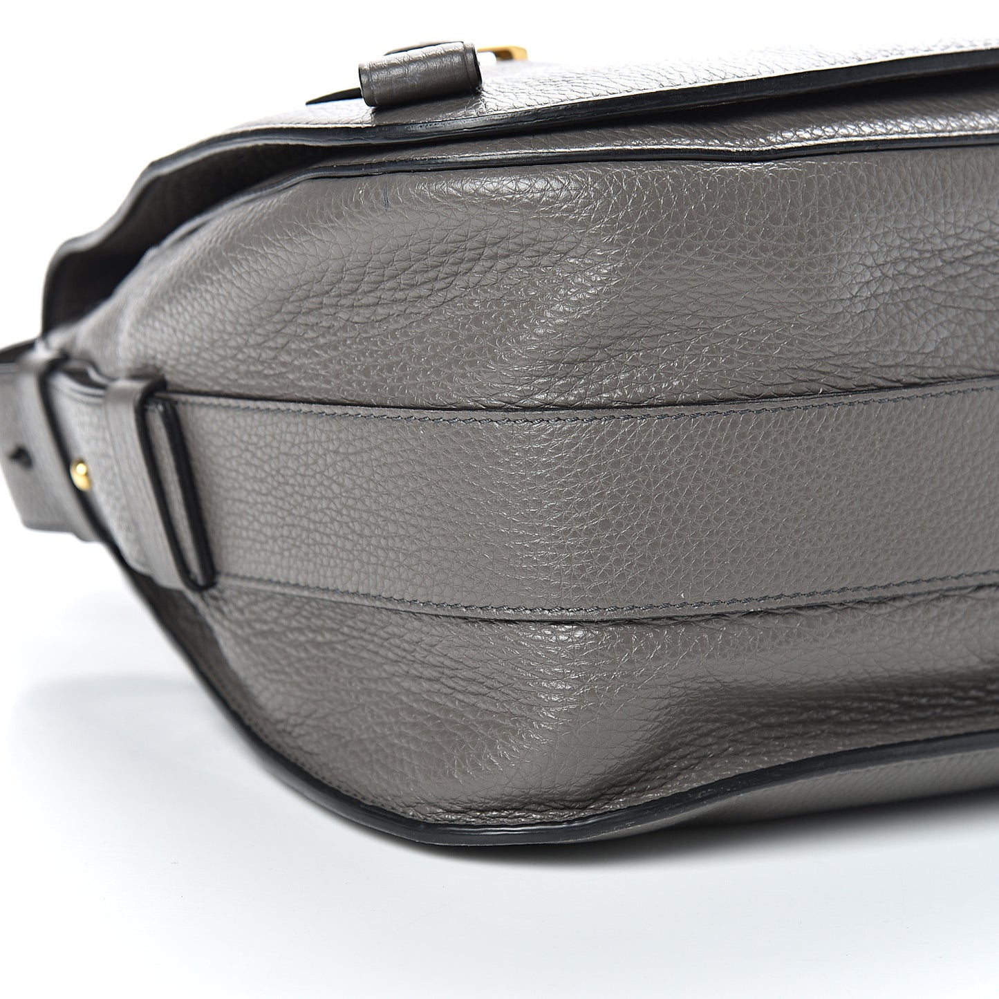 Grained Calfskin Soft Jennifer Saddle Bag Graphite