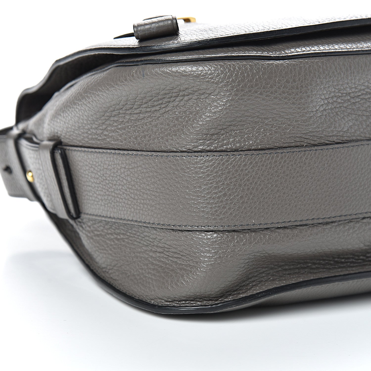 Tom Ford Grained Calfskin Soft Jennifer Saddle Bag Graphite 7 of 14