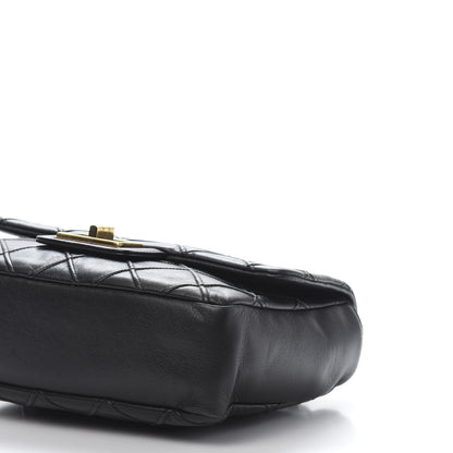 Chanel Calfskin Diamond Debossed Medium Cosmos Flap Black 11 of 12