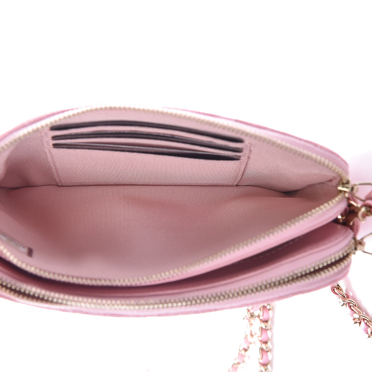 Chanel Iridescent Caviar Quilted Small Clutch With Chain Pink 13 of 22