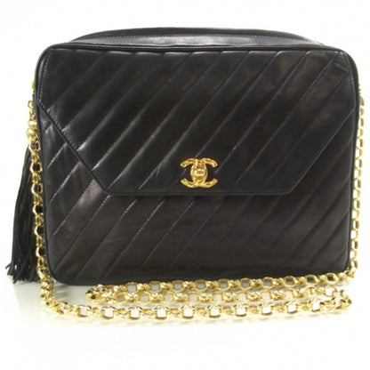 Chanel Lambskin Tassel Camera Case Navy 1 of 4