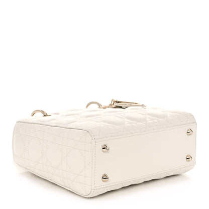 Christian Dior Lambskin Cannage Small Lady Dior White 3 of 10