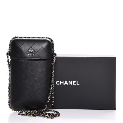 Chanel Lambskin Quilted Chain Around Phone Holder Black 8 of 8