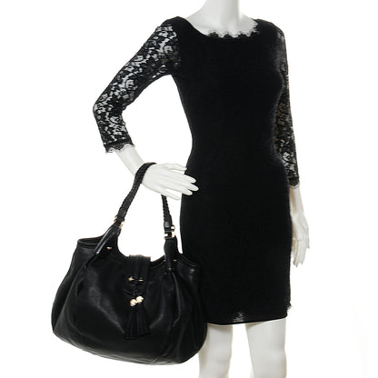 Gucci Leather Medium Marrakech Shoulder Bag Black 2 of 8