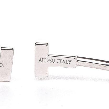 Tiffany 18K White Gold Narrow T Wire Bracelet 5 of 6
