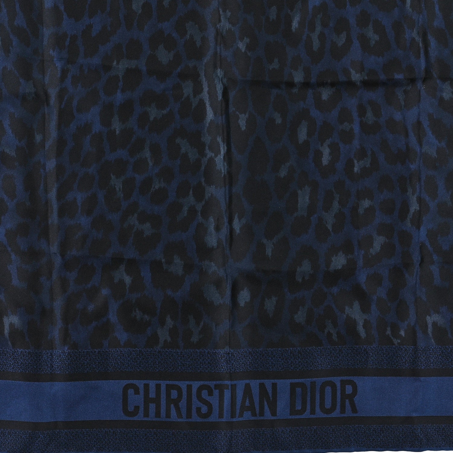 Christian Dior Silk Mizza Scarf Blue 2 of 3