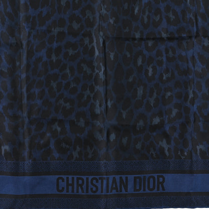 Christian Dior Silk Mizza Scarf Blue 2 of 3