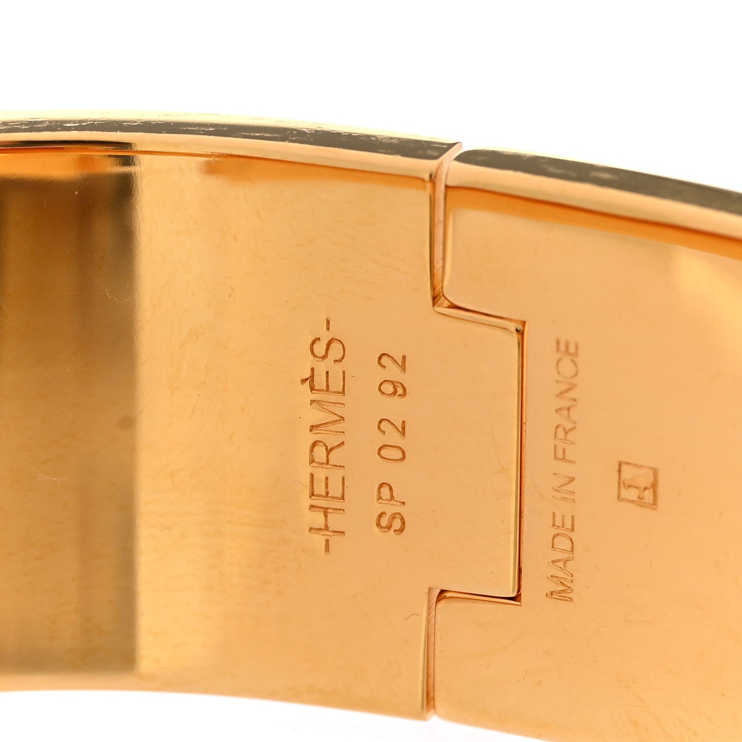Hermes Enamel Printed Wide Musee Clic Clac H Bracelet PM Ecume 3 of 5