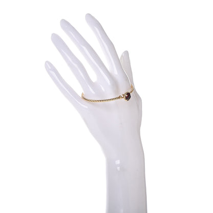 David Yurman 18K Yellow Gold Garnet Chatelaine Bracelet 2 of 4