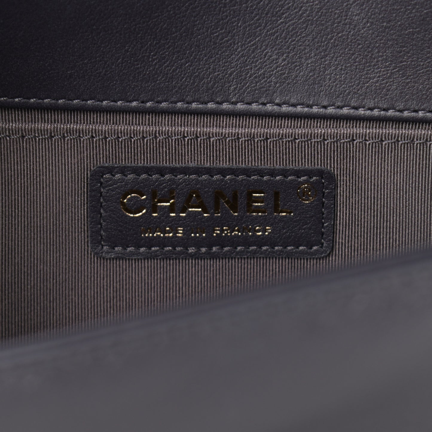 Lambskin Quilted Medium Boy Flap Dark Grey