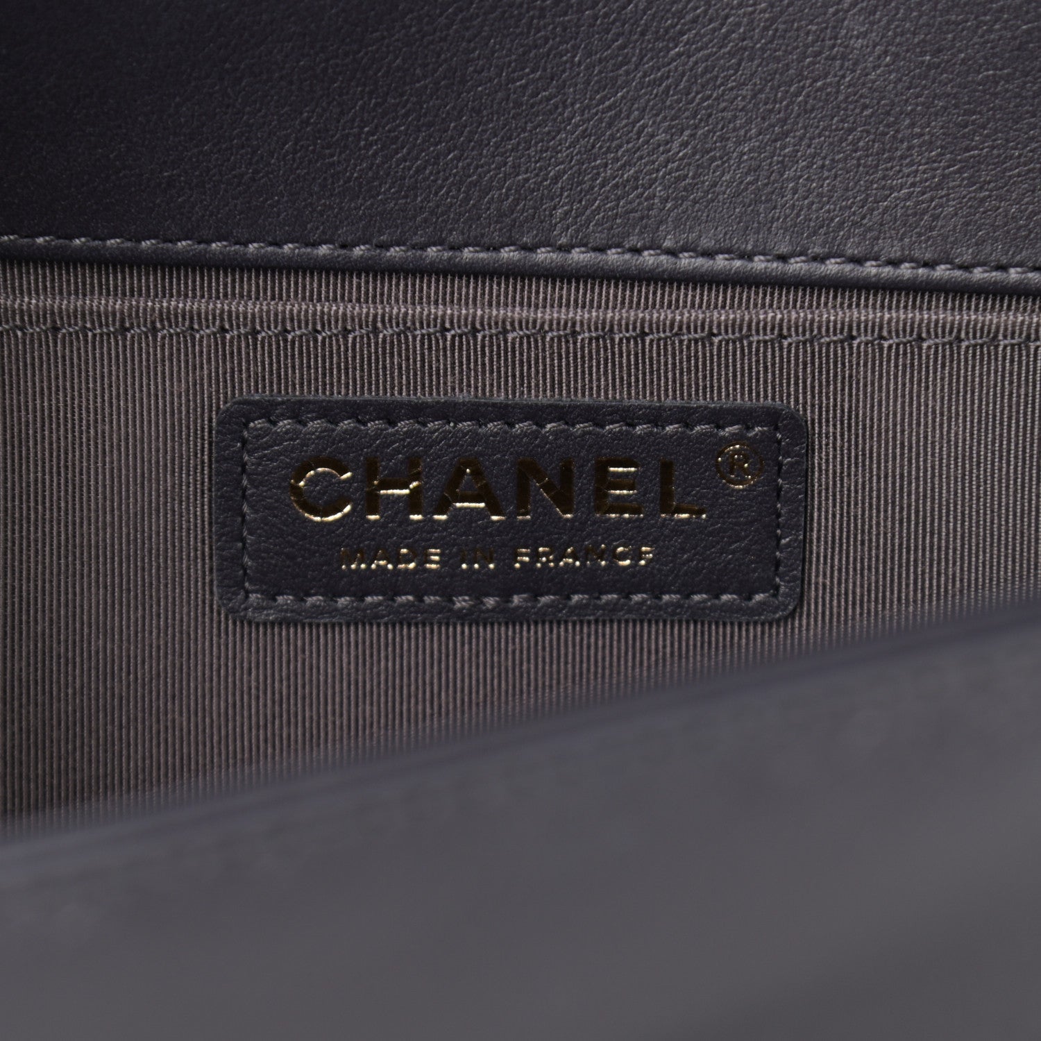 Chanel Lambskin Quilted Medium Boy Flap Dark Grey 5 of 10