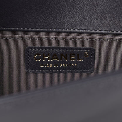 Chanel Lambskin Quilted Medium Boy Flap Dark Grey 5 of 10