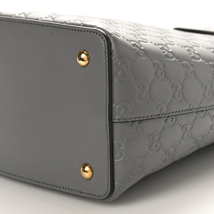 Gucci Guccissima Linea A Foldover Tote Storm Grey 9 of 9