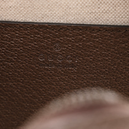 Gucci GG Supreme Monogram Textured Dollar Calfskin Web Ophidia Wristlet Shoulder Bag Beige Ebony New Acero 6 of 10