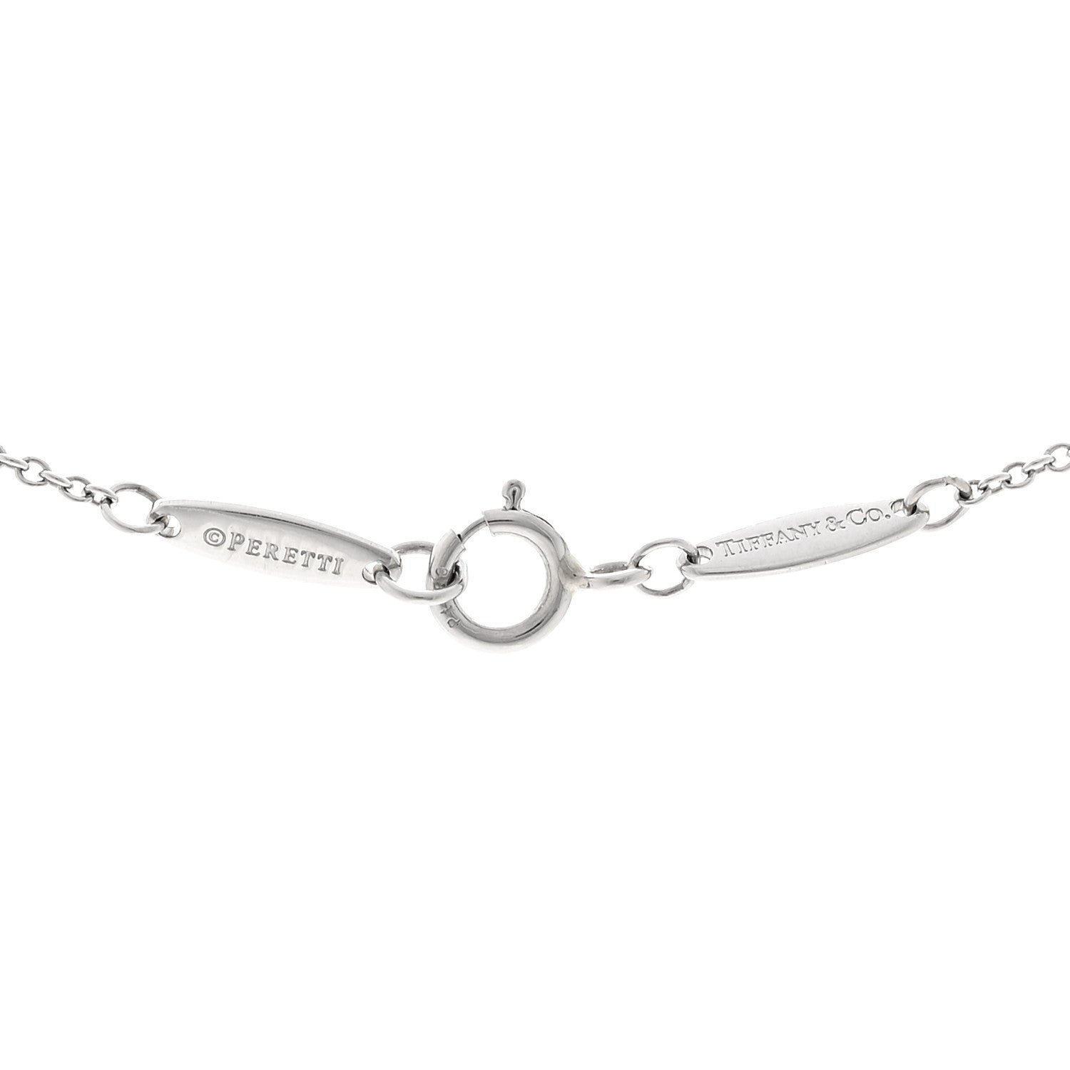 Tiffany Platinum Diamond .23ct Elsa Peretti Diamonds by the Yard Pendant Necklace 4 of 5