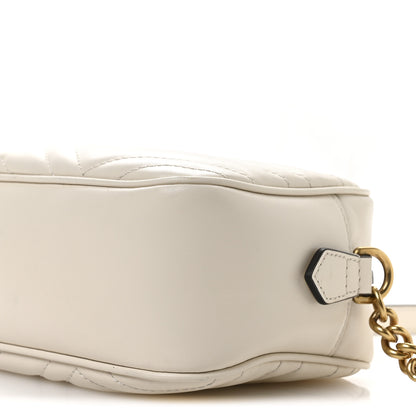 Gucci Calfskin Matelasse Small GG Marmont Chain Shoulder Bag White 10 of 10