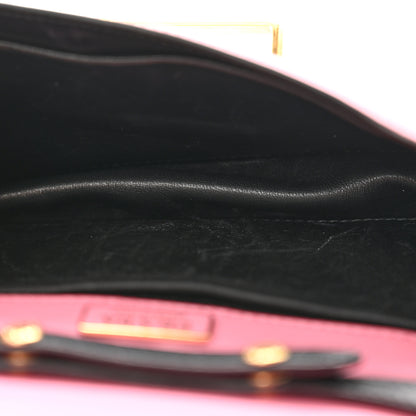 Prada City Calf Saffiano Astrology Cahier Bag Fuxia Black 5 of 14