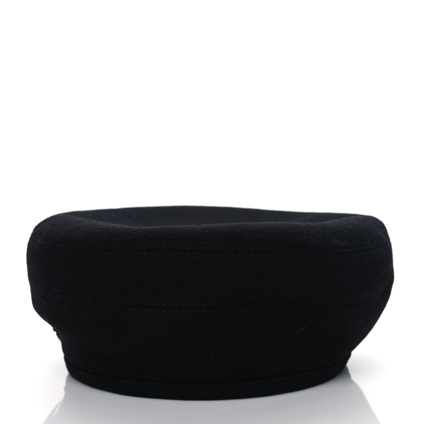 Cashmere Saint Honore Drap Beret 57 Black