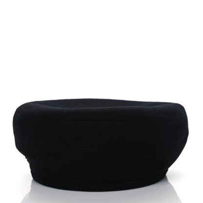 Hermes Cashmere Saint Honore Drap Beret 57 Black 3 of 7