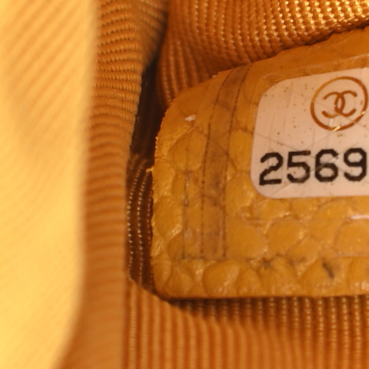 Caviar Quilted Small Pouch Yellow