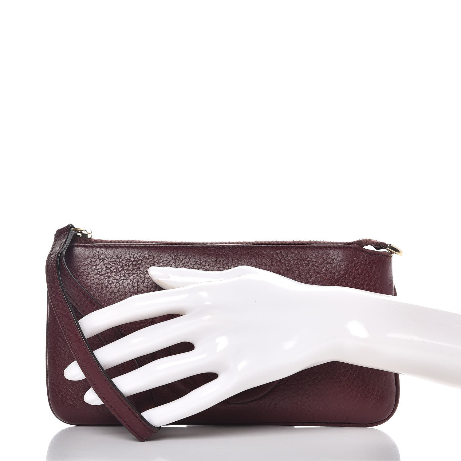 Gucci Pebbled Calfskin Soho Wristlet Scarlatto 2 of 9