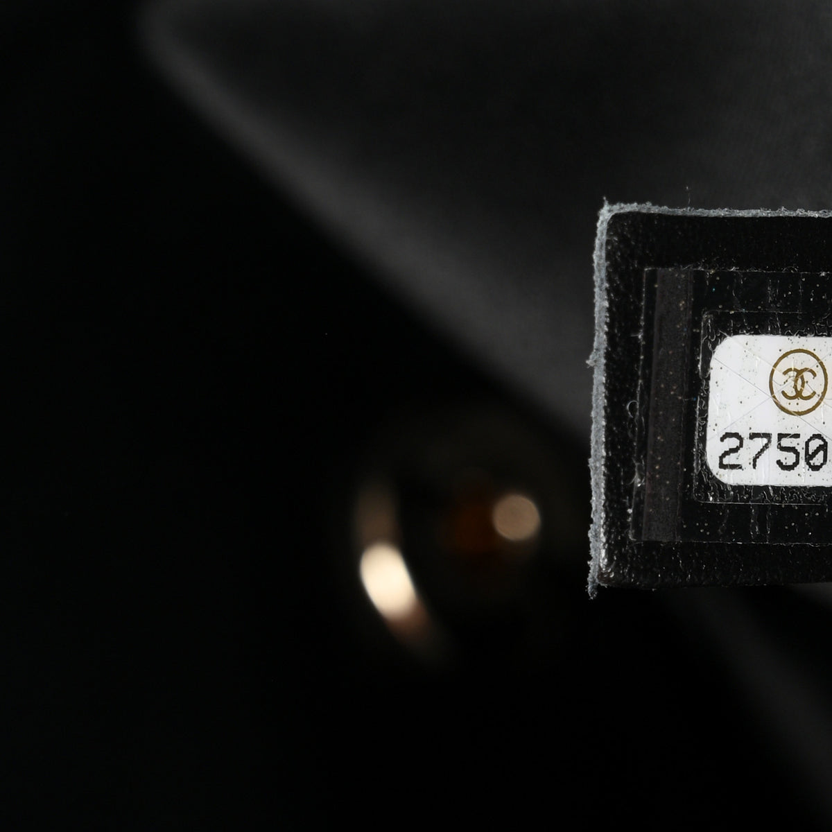 Satin Lambskin Pearl On Flap Black
