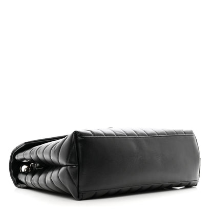 Saint Laurent Calfskin Y Quilted Monogram Medium Loulou Chain Satchel Black 4 of 11