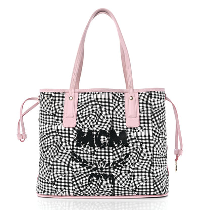 MCM Visetos Medium Liz Reversible Shopper Tote Soft Pink 8 of 12
