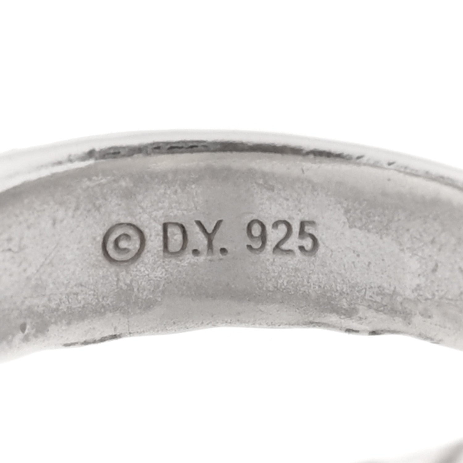 David Yurman Sterling Silver Diamond 5mm Crossover Ring 54 7 4 of 4
