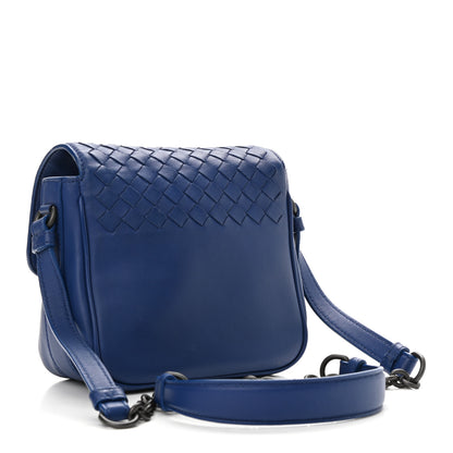 Bottega Veneta Nappa Intrecciato Mini Saddle Crossbody Blue 3 of 11
