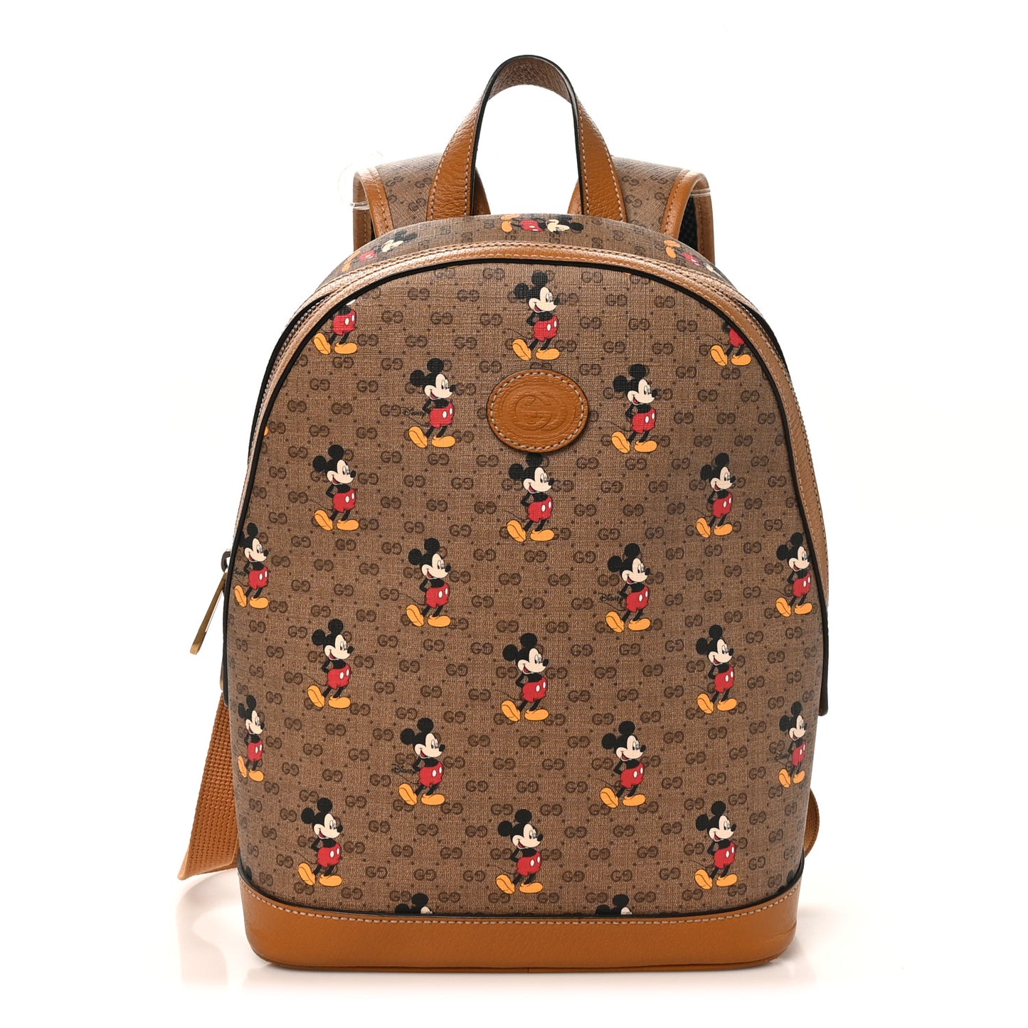 X DISNEY Mini Vintage GG Supreme Monogram Mickey Mouse Small Dome Backpack Beige Vintage Sun Oil