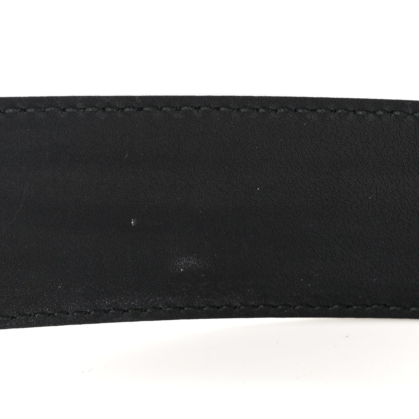 Textured Dollar Calfskin Nickel Double G 40mm Belt 105 42 Black
