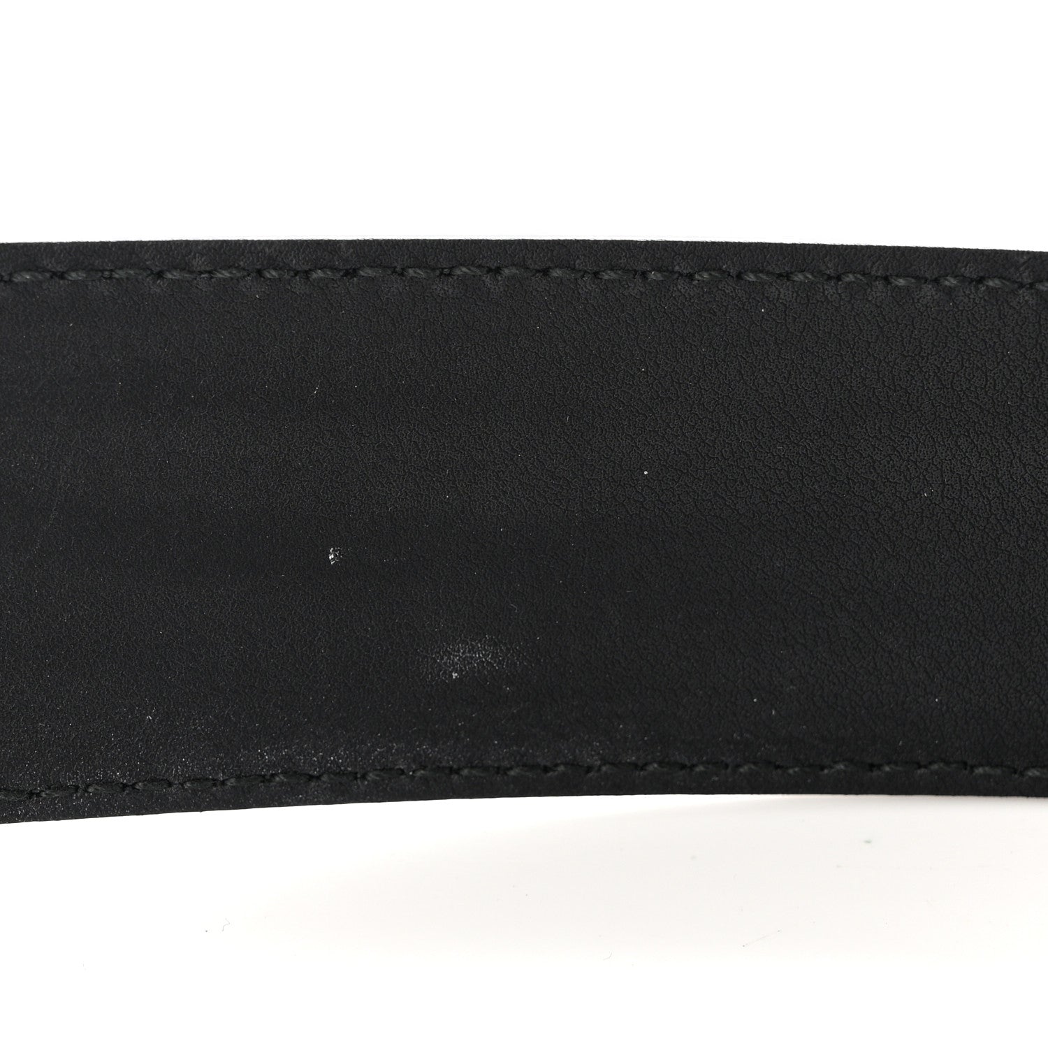 Gucci Textured Dollar Calfskin Nickel Double G 40mm Belt 105 42 Black 6 of 8