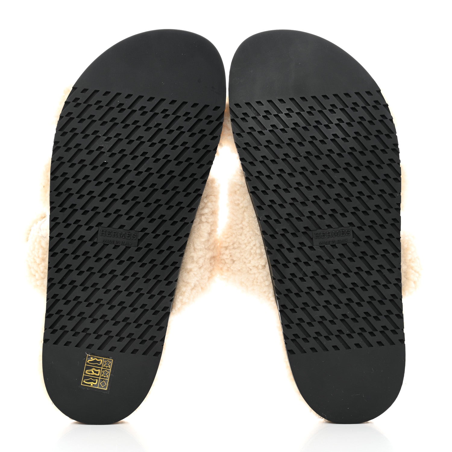 Hermes Woolskin Womens Chypre Sandals 40 Ecru 8 of 9