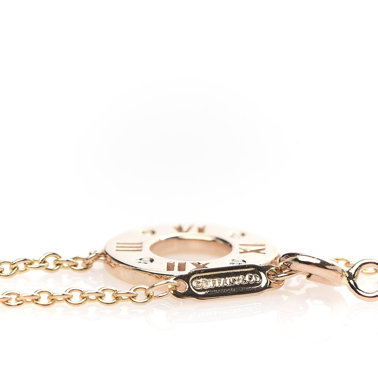 Tiffany 18K Rose Gold Diamond Atlas Pierced Bracelet 5 of 6
