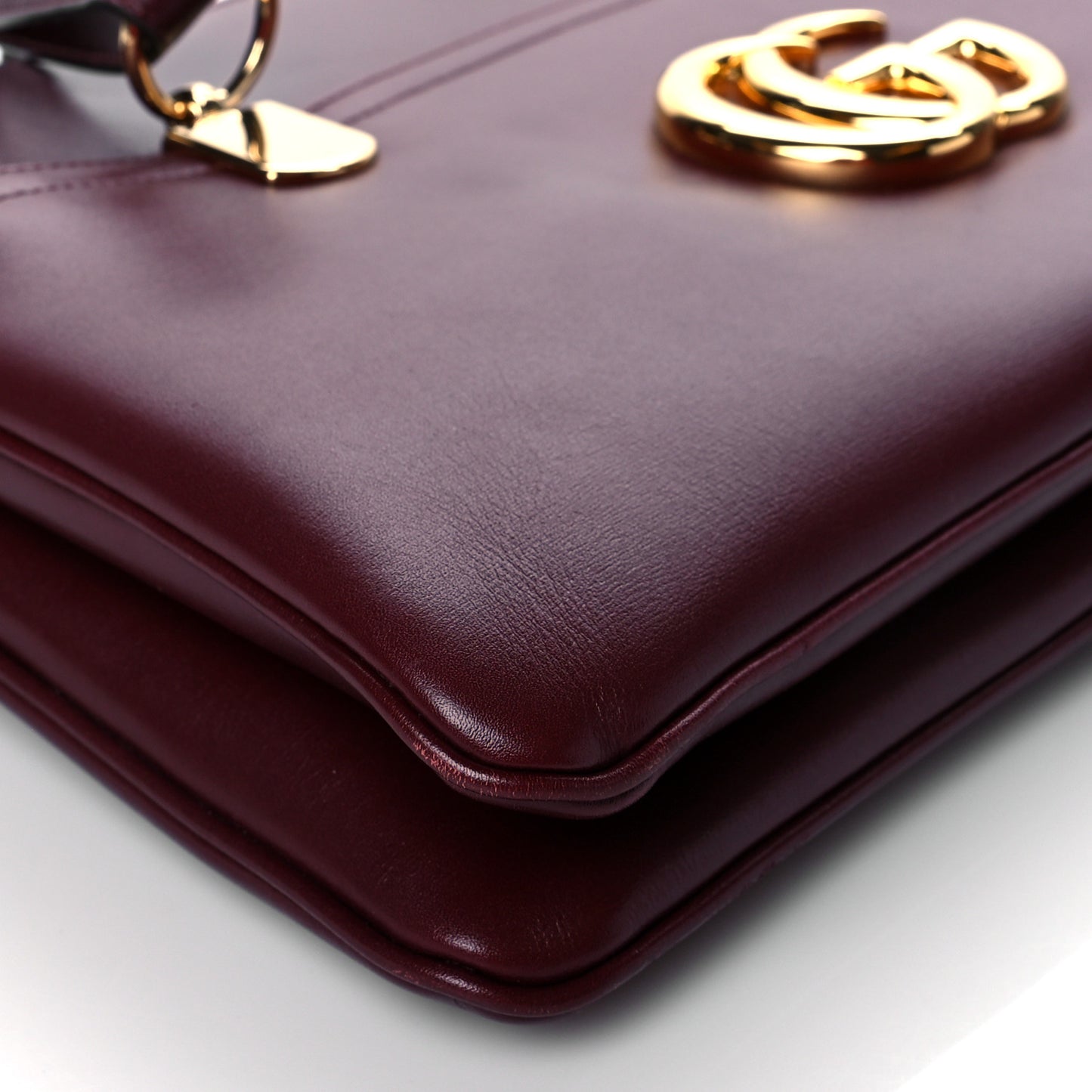 Vitello Palmellato Lux Large Arli Top Handle Bag Vintage Bordeaux