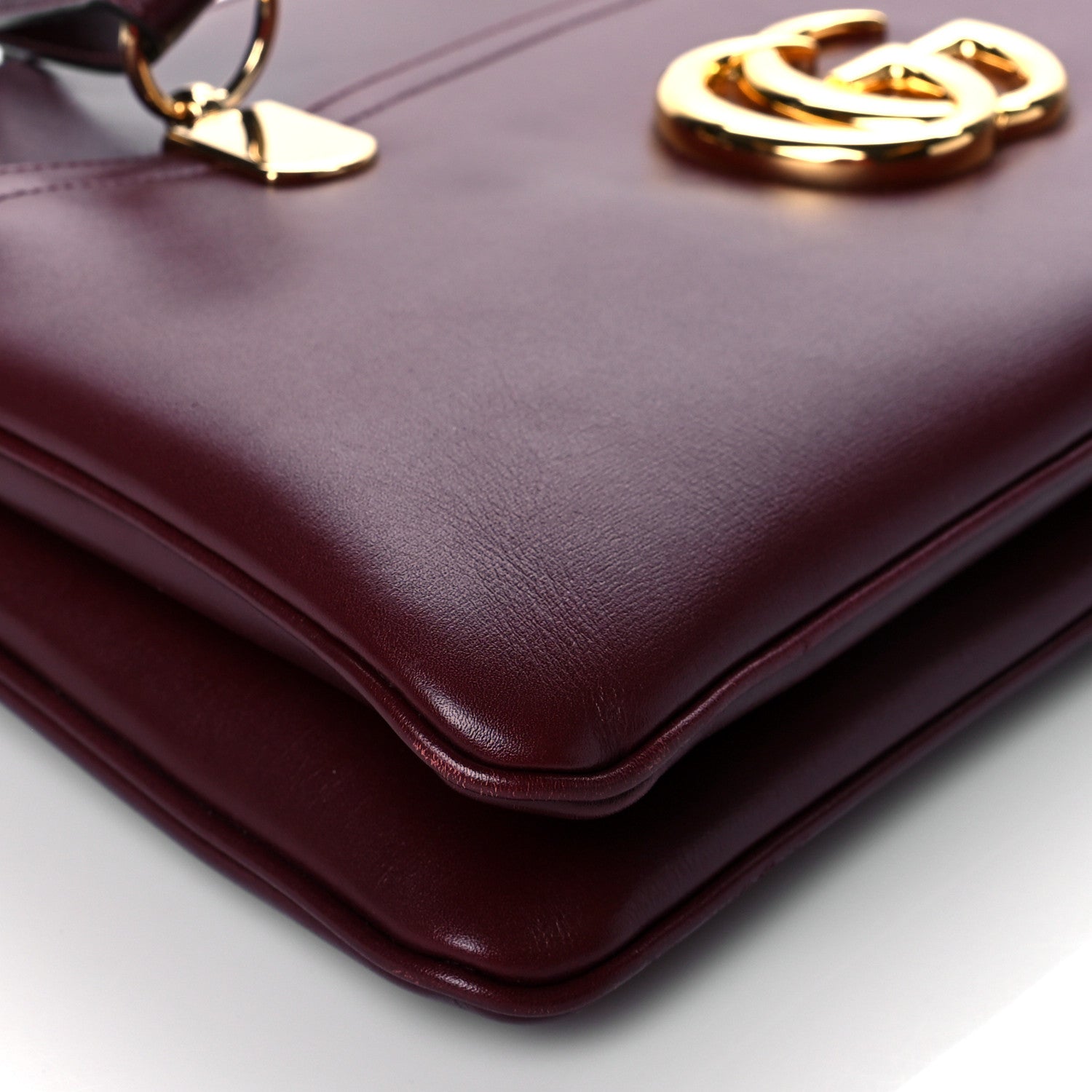 Gucci Vitello Palmellato Lux Large Arli Top Handle Bag Vintage Bordeaux 10 of 11