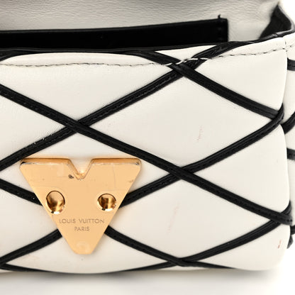 Louis Vuitton Lambskin Malletage Pico GO-14 White Black 12 of 12